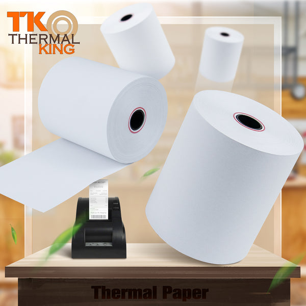 Thermal King, 3-1/8" x 230' Thermal Credit Card Paper Receipt Paper (50 Rolls)